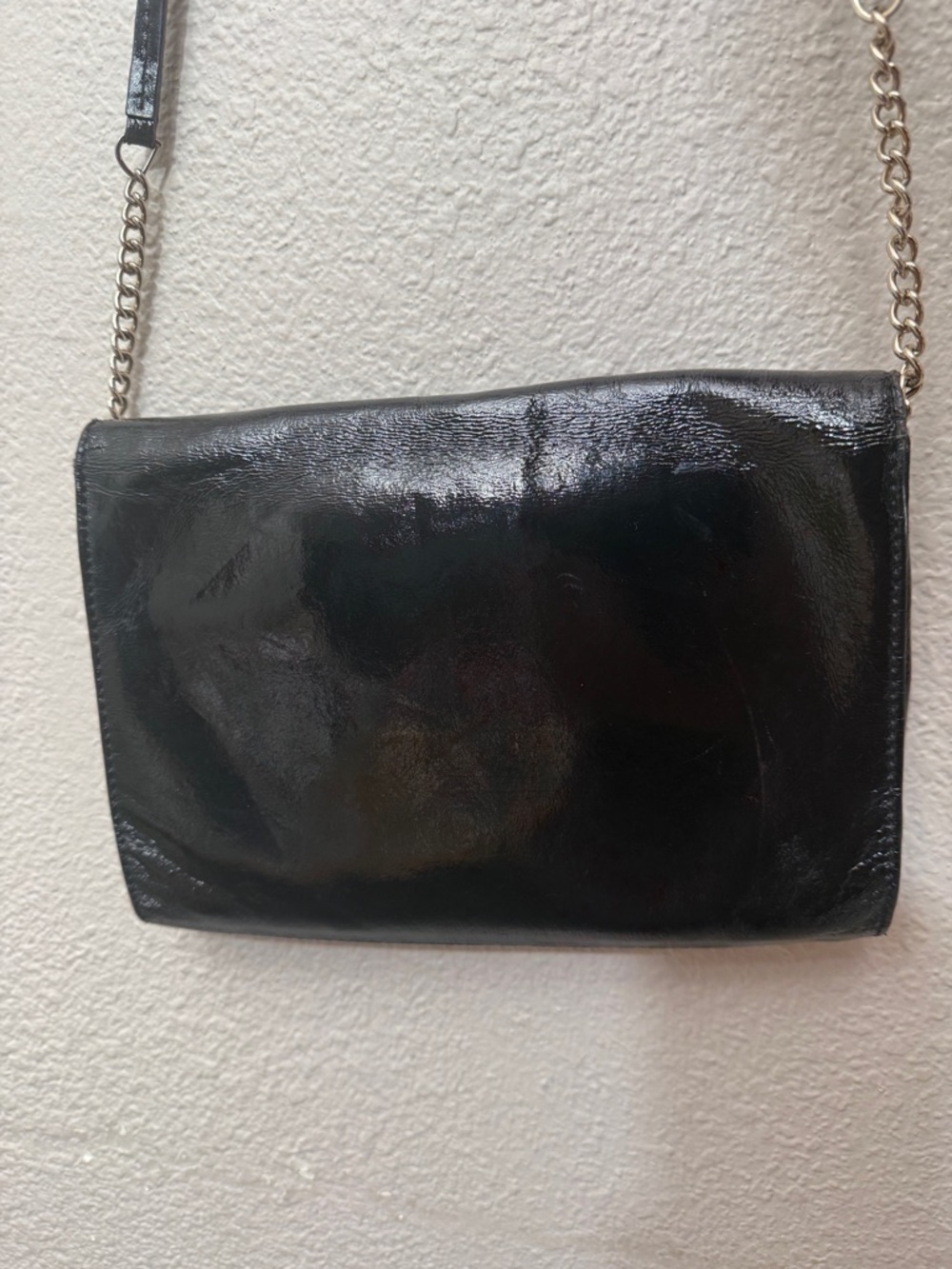 Kate Spade Black Leather Wristlet with Chain-REHAB - Picture 3 of 7